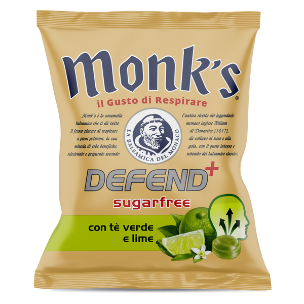 <p>Busta da 46 g Monk's Defend+ tè verde e lime</p>