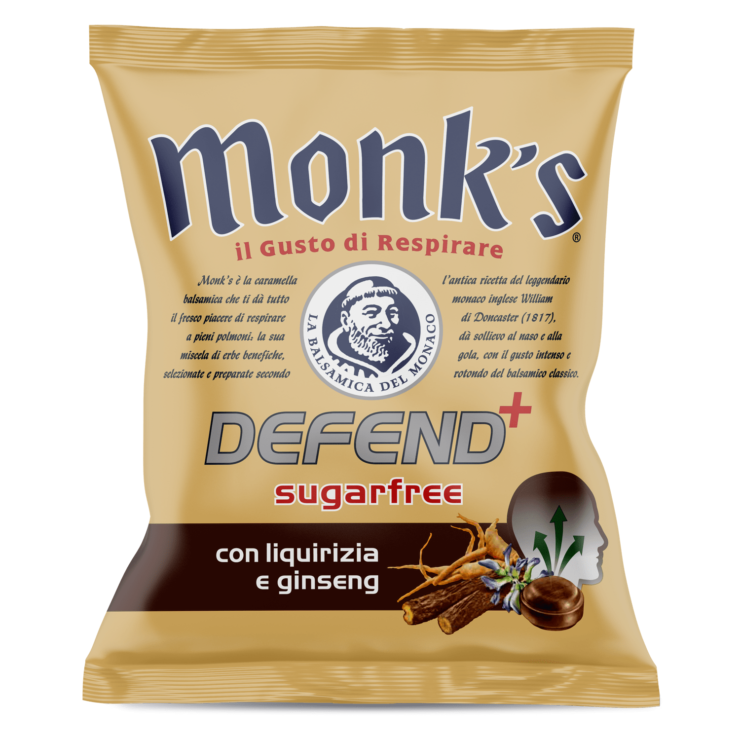 Busta da 46 g Monk's Defend+ liquirizia e ginseng