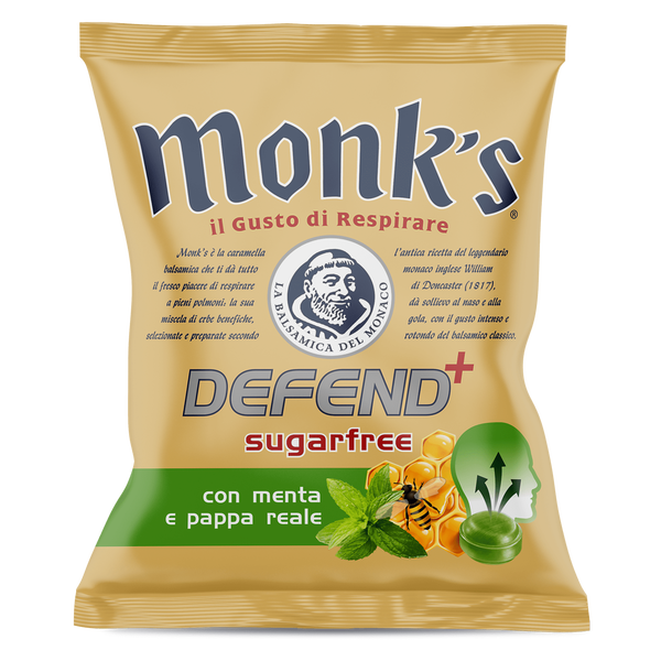 <p>Busta da 46 g Monk's Defend+ menta e pappa reale</p>