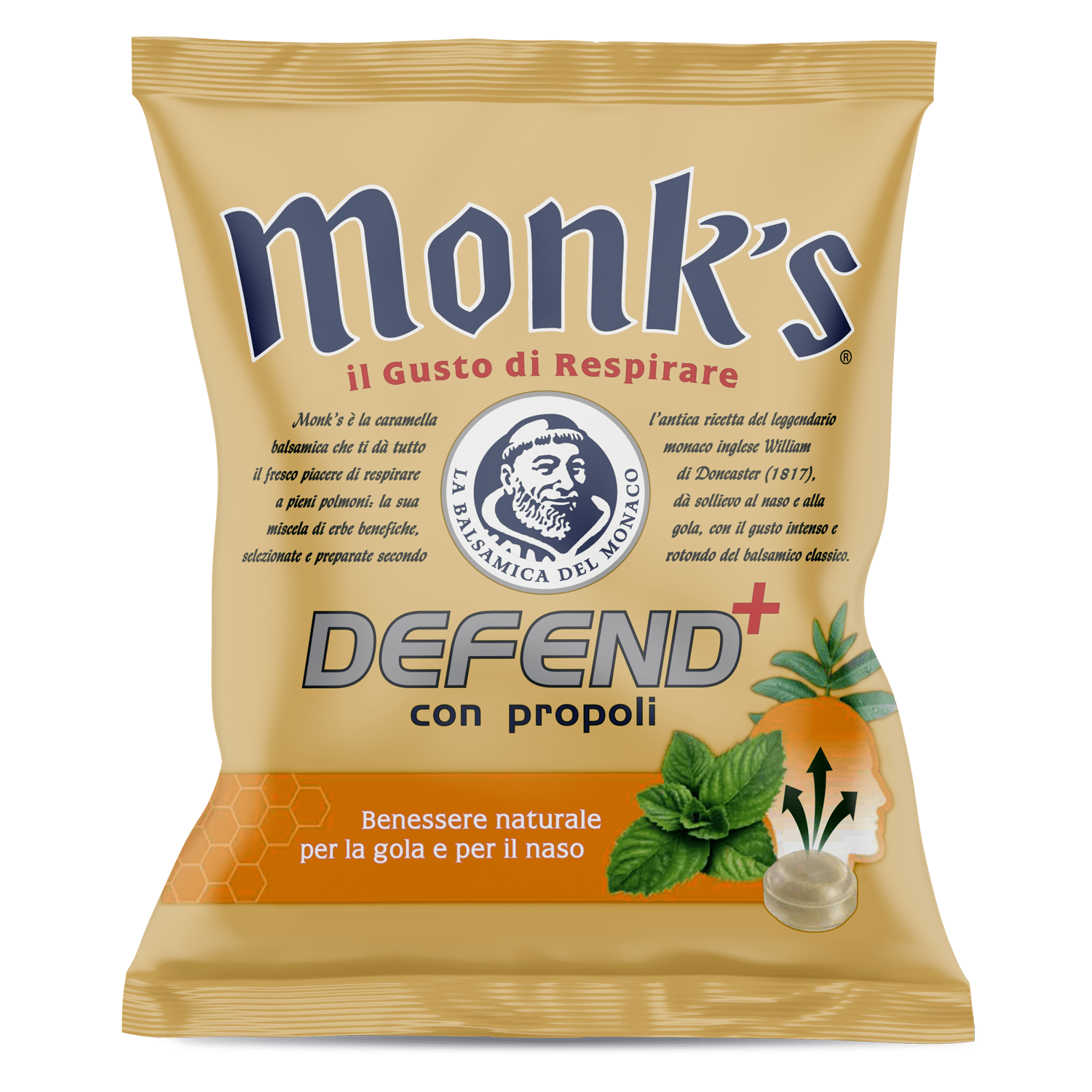 Busta da 46 g Monk's Defend+ con propoli